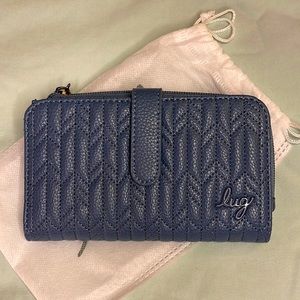 Lug Vegan Leather Tram Wallet, Slate Blue